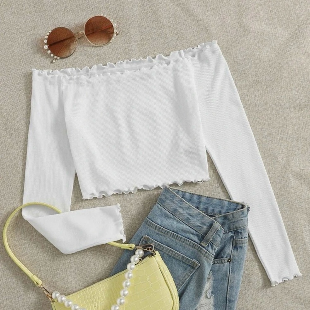 Elegant Off-Shoulder White Top